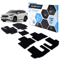 CLIM ART All-Weather Car Floor Mats Compatible with Toyota Highlander 2020-2026, Custom-Fit Heavy-Duty Floor Liners for Cars & SUVs, Car Accessories for Men & Women, Black - FL011721239
