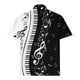 thumbnail image 4 of Camisas de Manga Larga para Hombres Impresos Girar Hacia Abajo Botones de Cuello Lateral Dividido, Casual Blusa de Manga Corta, 4 of 5