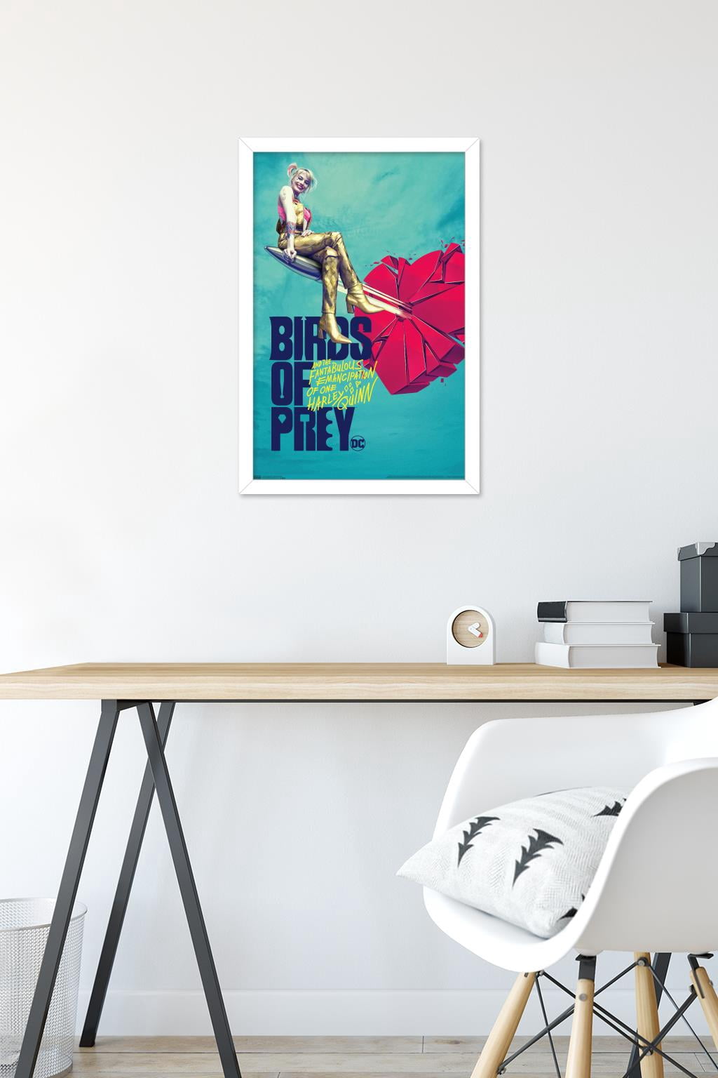 DC Comics Movie - Birds Of Prey - Heart Wall Poster, 14.725" x 22.375", Framed