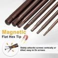thumbnail image 4 of Uxcell Flat Hex Screwdriver Bit H5.0 Magnetic Tip 1/4" Shank 4" Long Copper Tone, 4 of 7