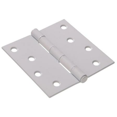 Carded - Square Full Mortise Hinges, White - 4 in.