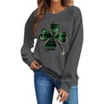 thumbnail image 3 of Wo-Fusoul Chandail pour Femmes, chandail à Manches Longues Col Rond, Haut Décontracté Imprimé pour la Saint-Patrick, Design Sans Capuche, 3 of 6
