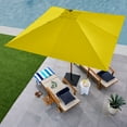 thumbnail image 6 of Best Choice Products 9ft Deep Square Solar LED Lighted Patio Umbrella w/ Woodgrain Pattern, UV-Resistant - Yellow, 6 of 8