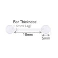 thumbnail image 1 of Clear Retainer Plastic Acrylic Flexible Straight Curved Piercing Kit Tongue Rings Nipple Ring Nose Rings Lip Rings Belly Button ZR, 1 of 6