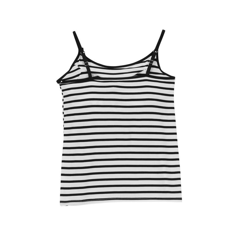 Summer Savings Womens Tanktop Camiseta sin mangas acolchada para mujer sujetador incorporado camisola informal con correa de verano talla grande Walmart