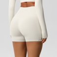 thumbnail image 4 of Women's High Waisted Biker Shorts with Pockets Stretchy Workout Yoga Legging Shorts, 4 of 8