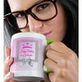 thumbnail image 2 of 3dRose, Princess Crown Silver Frame, Bow, Happy Birthday, Goddaughter, Pink, 11oz Two-Tone Green Mug, 2 of 7