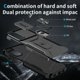 thumbnail image 5 of Heavy Duty Case for Samsung Galaxy A15, Military Grade Dual Layer Hybrid Rubber Bumper with Sliding Camera Cover, Built-in 360 Degree Swivel Stand Car Magnetic for Galaxy A15 - Black, 5 of 8