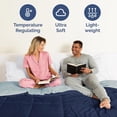 thumbnail image 3 of CGK Linens Premium Reversible Down Alternative Comforter - Queen Size All-Season Fluffy & Cozy Duvet Insert, Navy Blue/SkyBlue, 3 of 7