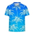 thumbnail image 6 of FAHXNVB Boys Palm Tree Print Hawaiian T Shirt Short Sleeve Collared Button Tees Tops Beach Vacation Summer Fashion Breathable Shirts 5-15 Years, 6 of 6
