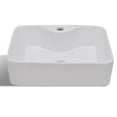 thumbnail image 4 of vidaXL Bathroom Sink Basin with Faucet Hole Ceramic Square Wash White/Black, 4 of 6