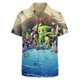 thumbnail image 3 of The Legend of Zelda Game Men's Casual Button-Down Shirts Summer Short Sleeve Tee Shirt Daily Hawaiian Beach Shirt Top With Pocket, 3 of 9