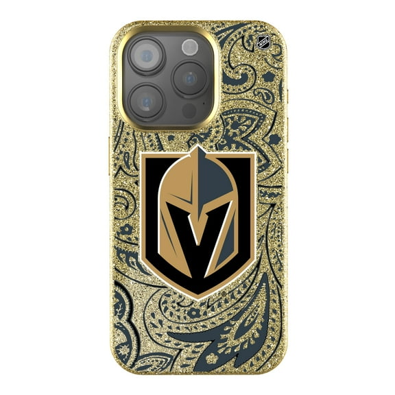 Keyscaper Gold Vegas Golden Knights Paisley Bling iPhone Case
