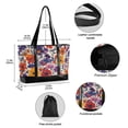 thumbnail image 2 of FORMRS Canvas Laptop Tote Bag for Women with 15.6" Computer Compartments Shoulder Handbag, Colorful Flowers Pattern, 2 of 7