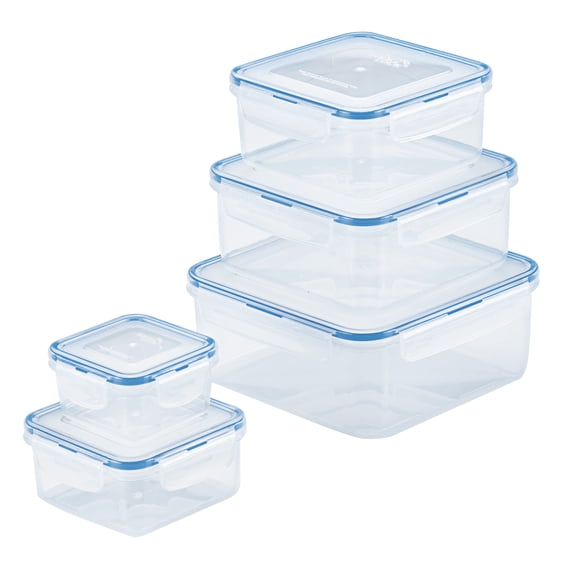 LocknLock Storage Square Food Storage Container Set, 10-Piece