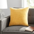 Mainstays, Chenille Decorative Square Pillow, 18" x 18", Yellow, 2 Pack
