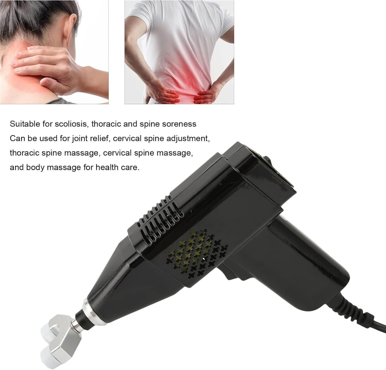 450N Chiropractic Adjusting Tool Instrument Electric Impulse Gun Actuator Massager Professional Massage Equipment Magnetic Therapy Massage Gun