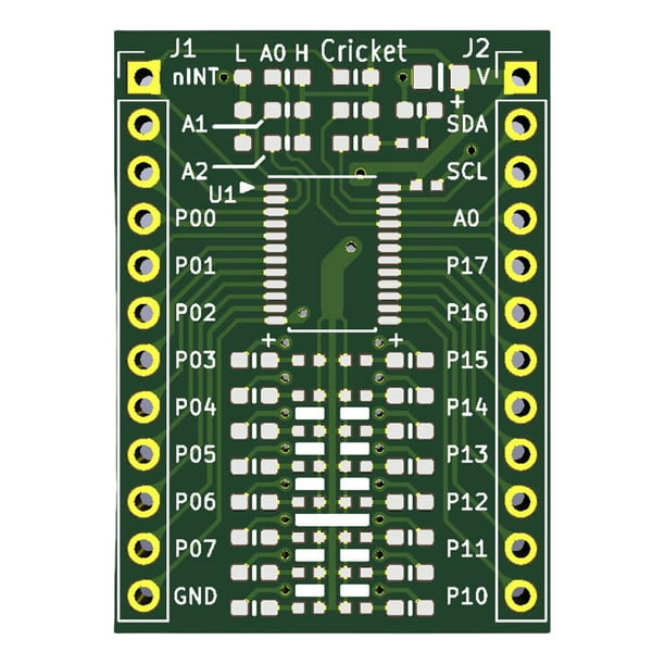 Módulo Placa Expansión TCA9555/PCA9555A Reutilizable Multicanal Verde