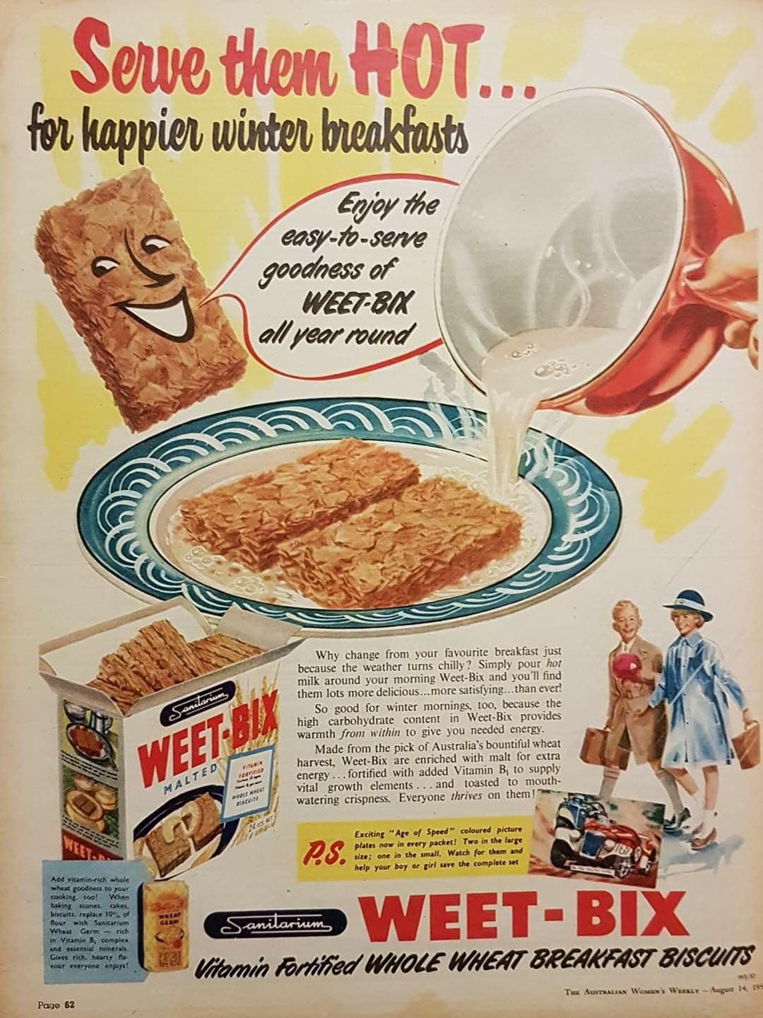 Sanitarium Weet-Bix® Australia's No.1 Original Breakfast Cereal, Goodness and energy of wholegrain wheat ...