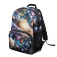 thumbnail image 2 of POLERO Space Galaxy Planets Waterproof Backpack, Polyester Material Lightweight Large Capacity School Backpack for Outdoor Back to School, 2 of 10