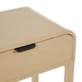 thumbnail image 5 of DecMode 36" x 30" Beige Wood Handmade 2 Drawer Console Table with Black Handles, 1-Piece, 5 of 9