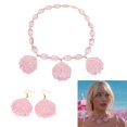 thumbnail image 2 of Collar Barbi de Cosplay de película, Clip de oreja para mujer, accesorios para niñas, ropa, collar a juego, 2 of 4