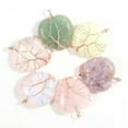thumbnail image 4 of K-KED 6pc Natural Stone Healing Crystal Life Tree Rose Gold Wire Wrapped Heart Pendant-opal, 4 of 9