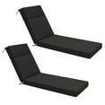 thumbnail image 6 of Snubbull 2 Pack Outdoor Chaise Lounge Cushions, with High-Density Foam, Ties Waterproof & Fade Resistant for Lawn and Pool Lounge Chairs, 72x21x4 inch, Black, 6 of 6