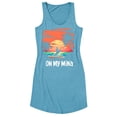 thumbnail image 4 of YFELWZ Womens Plus Size Summer Beach Patterned Sleeveless Casual Dress Sky Blue S, 4 of 4