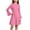 Hot Pink, variant on YUANxueke Long Bell Sleeve Ribbed Knit Dress for Girls Casual Crewneck Fashion Fall Winter Outdoor Dress for 5-15 Years