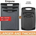 thumbnail image 2 of Extra Large Cutting Boards, Plastic Cutting Boards for Kitchen (Set of 3) Cutting Board Set Dishwasher Chopping Board with Juice Grooves Easy-Grip Handles, Dark Grey,, 2 of 3