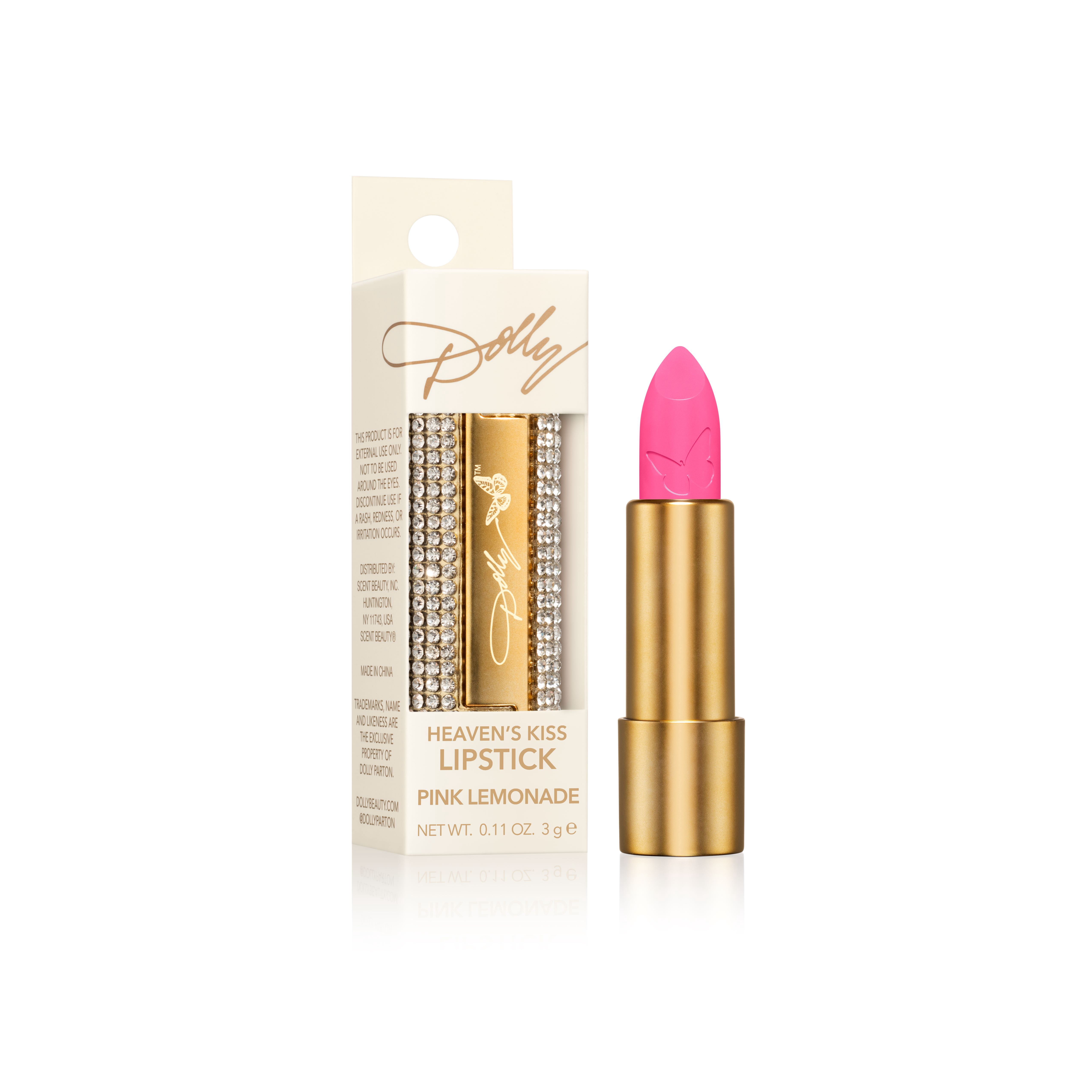 Dolly Parton Heaven’s Kiss Lipstick, Pink Lemonade, 1ct