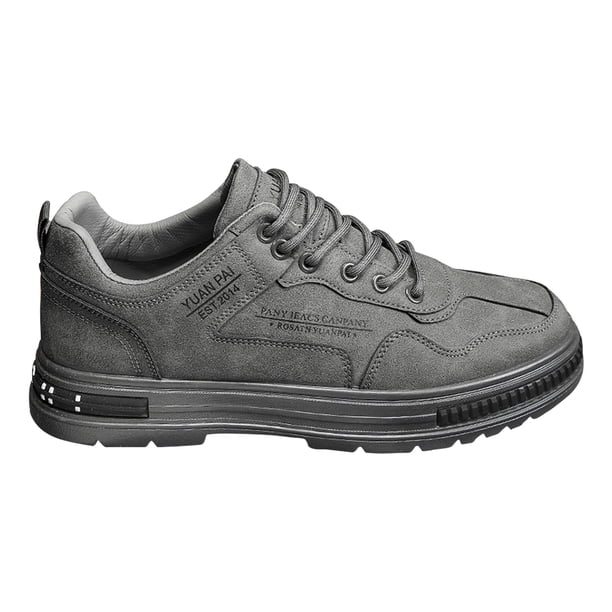 Zapatos de Tabla Hombre Cuero PU Transpirable para Caminar Correr Senderismo (39) Gris Ndcxsfigh Tenis De Mujer Tenis De Hombre