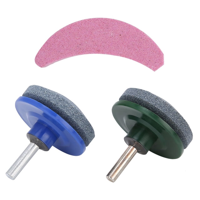 Gupbes Mower Blade Sharpener, 3Pcs Blade Sharpener, Lawn Mower Grinding Tool, Grindstone For Cutting Machine For Grass Trimmer