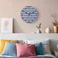 thumbnail image 3 of Wall Clock Navy Blue Lines Stripe Clocks PVC Silent Non-Ticking Battery Operated Decorative Classic Striped Round Clock for Home Living Room Kitchen Bedroom Office School Wall Decor 14 Inch, 3 of 9