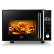 Uten Stainless Steel Countertop Microwave Oven, Digital Touchscreen with Presets, 0.85 Cu Ft, 1800W Fast Cooking, Silver