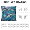 thumbnail image 5 of Shiartex Retro Dolphin Throw Pillow Cover Square Pillow Case for Kids Women,Pillow Cover,Summer Coastal Animal Cushion Case for Bed White, 5 of 5