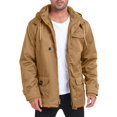 thumbnail image 2 of Manxivoo Winter Jackets for Men, Men's Winter Jacket Lined Thick Jackets Removable Hood Work Coat with Cargo Pockets Mens Jacket Khaki XXXL, 2 of 9