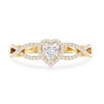 thumbnail image 5 of Rosec Jewels Lab Created Diamond Heart Engagement Ring with Halo, EF-VS Grade - Ready to Gift, 14K Yellow Gold, US 4.50, 5 of 9