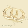 thumbnail image 7 of Elegant 14K Gold Hoop Earrings for Women Lightweight Small Gold Hoops with Textured Bead Detail, Hypoallergenic 22mm Huggie Style Gold  Plated Earrings, Everyday Jewelry Gift for Her, 7 of 7