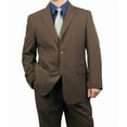 thumbnail image 4 of Stylish 2pc. Men's Regular Fit Dress Suit with 1 Free Pair of Socks - Brown 44L, 4 of 6