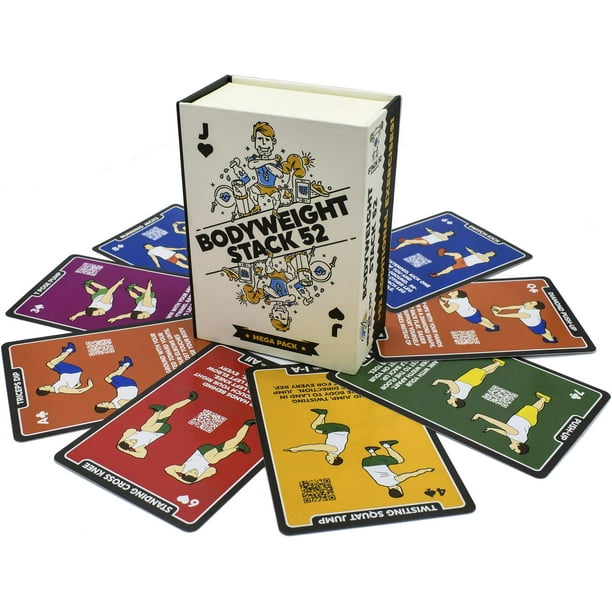Juego de ejercicios Stack 52, juego de entrenamiento con peso corporal, Mega Pack