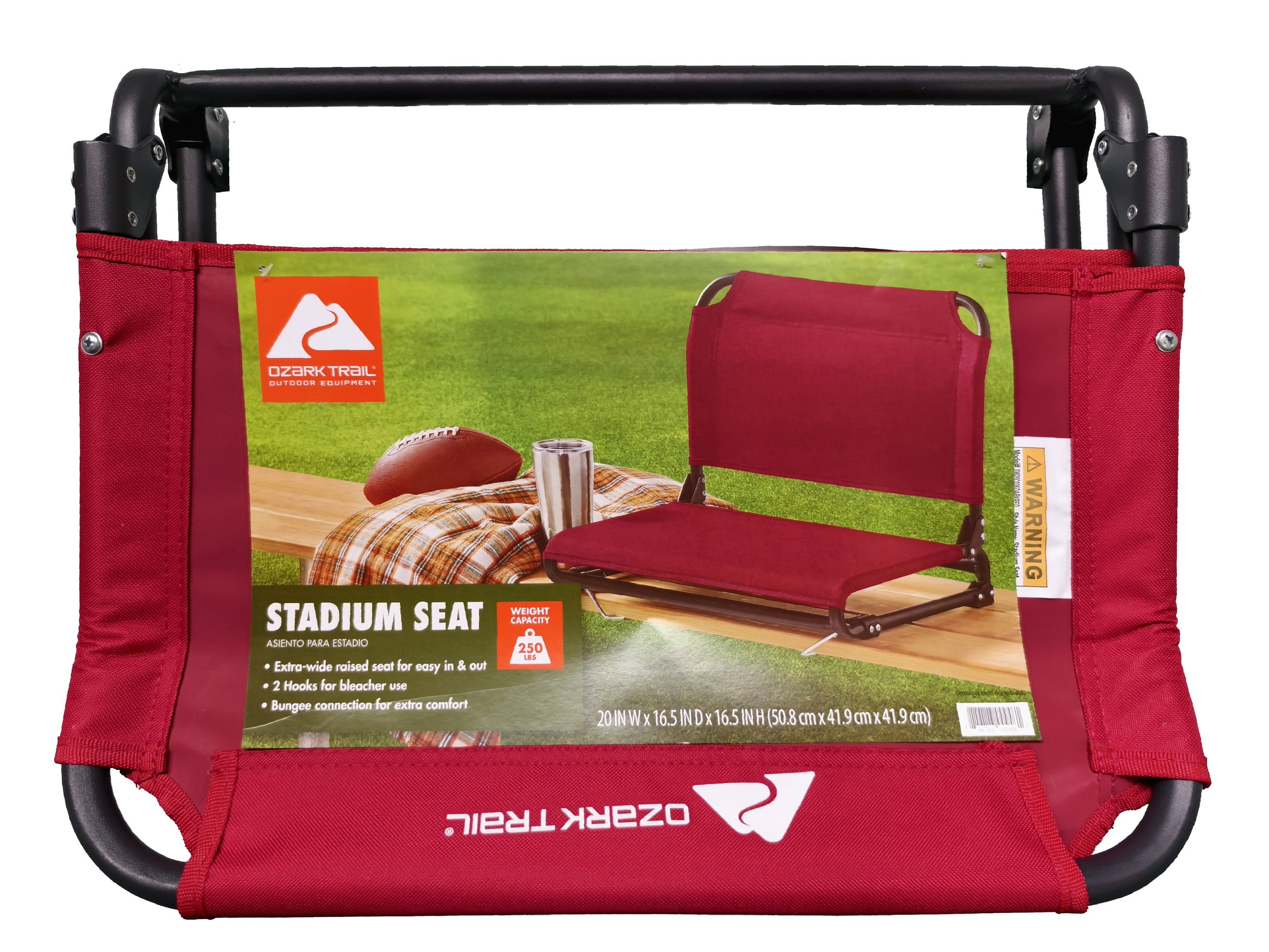 Ozark Trail Stadium Seat Dark Red