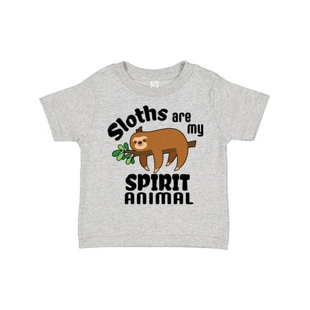 

Inktastic Sloths Are My Spirit Animal with Cute Sloth Illustration Gift Toddler Boy or Toddler Girl T-Shirt