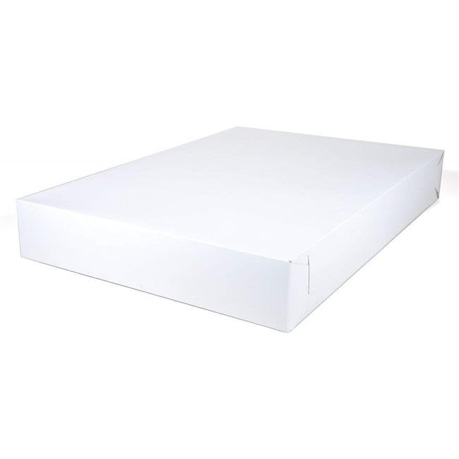 9 Length x 5 Width x 4 Height Southern Champion Tray 0949 Premium Clay Coated Kraft Paperboard White Non-Window Lock Corner Bakery Box Case of 250