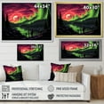 thumbnail image 4 of Designart "Nursery Adorned with Colorful Cute Animals I" Landscapes Framed Wall Art Decor - Traditional Red Northern Lights Living Room Framed Canvas Art, 4 of 6