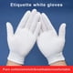thumbnail image 4 of Sonducket 12 pares de guantes de algodón blanco para mujer, manopla de trabajo, guante de alta elasticidad para herramientas de limpieza de Type2 NO2, 4 of 6