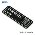thumbnail image 3 of Unique Bargains Employee Only Sign 6'x2' Self Adhesive Door Information Sticker Black 2 Pack, 3 of 6