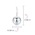 thumbnail image 4 of Classic Simple Basic Dangling Lever back Round Bead Ball Drop Earrings for Women .925 Sterling Silver 10MM, 4 of 6
