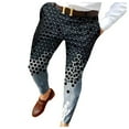 thumbnail image 2 of Lilgiuy Men Casual Fashion Zippered Printed Mid-waisted Trousers With Pockets Pants Relaxed Fit Straight Legs Comforty Waist Pants, 2 of 5